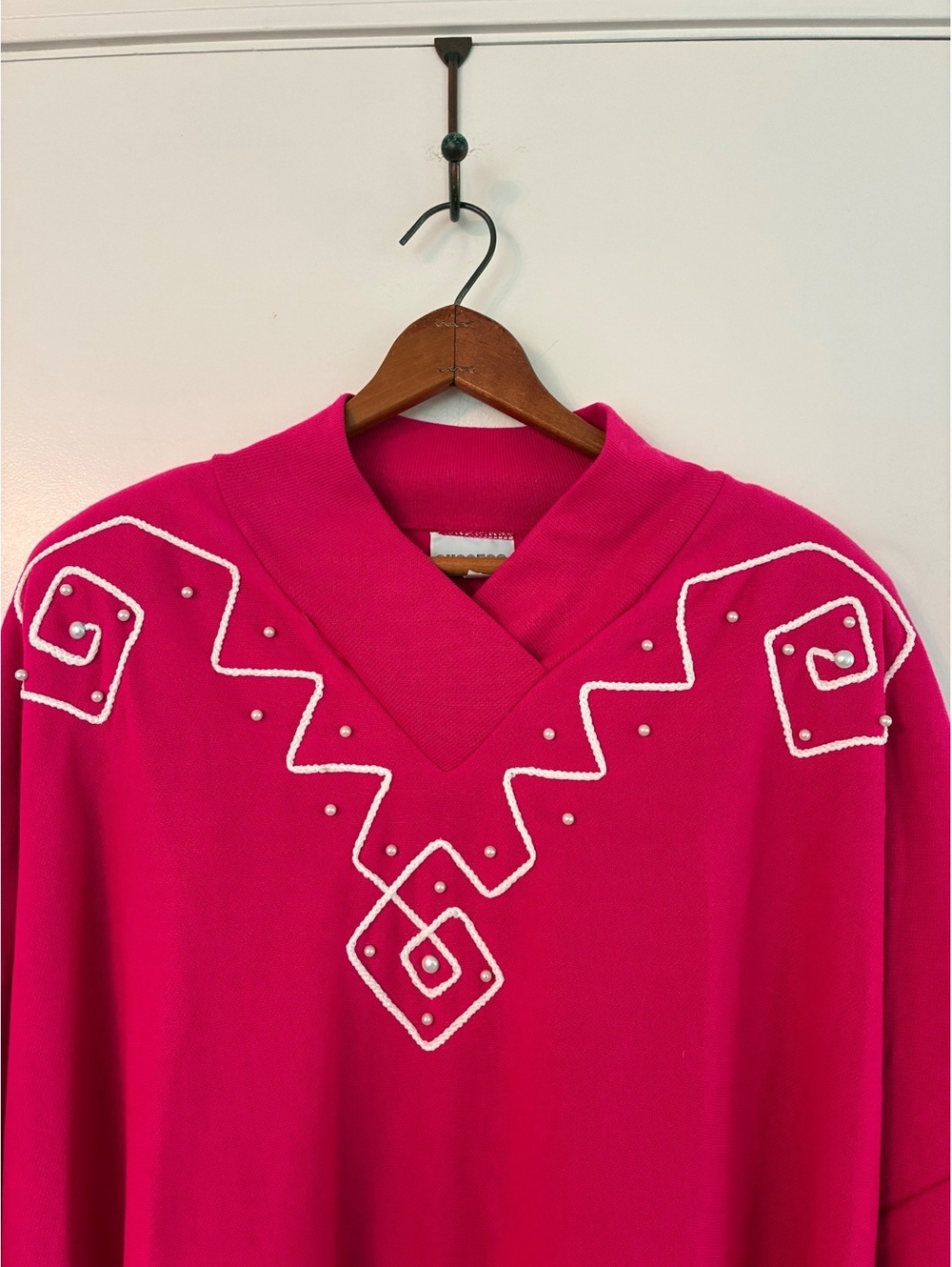 Vintage 1994 Success Pink Pearl Western Sweater Deadstock Made USA